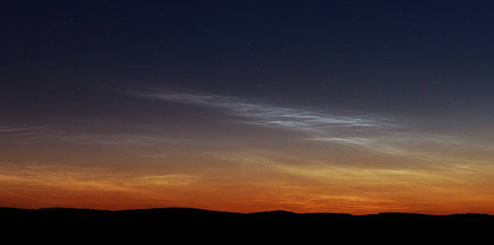 Noctilucent clouds (panorama)