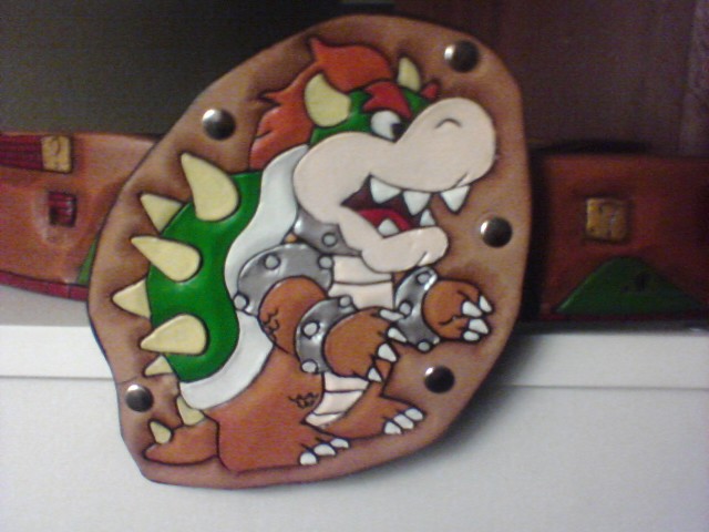 Tooled Leather Bowser Buckle