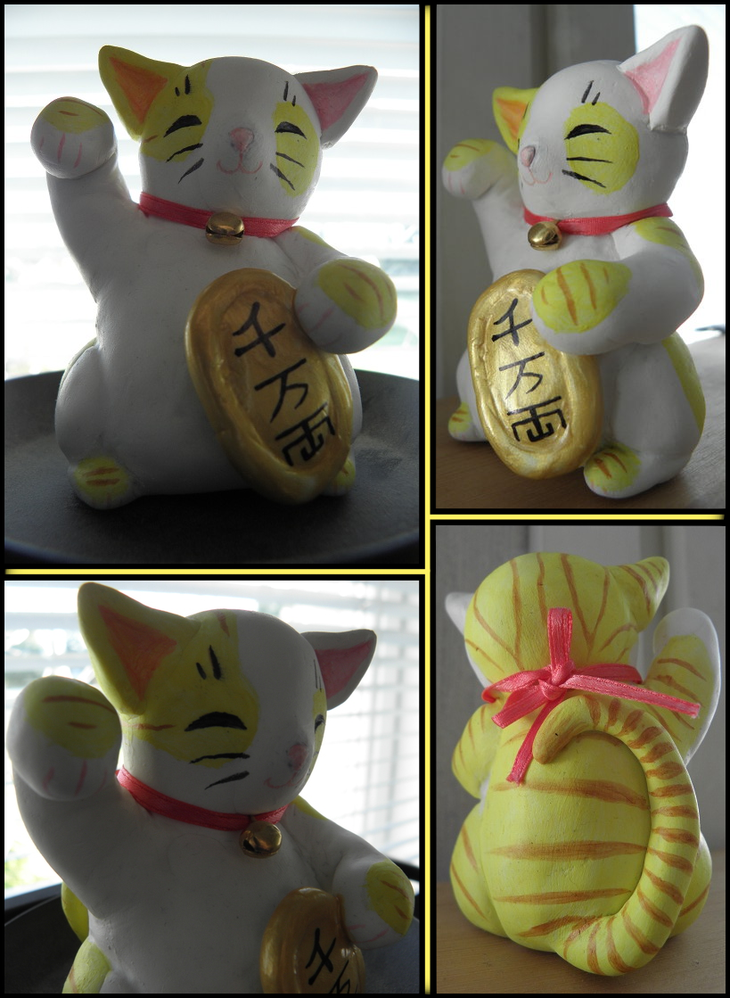 AC: Maneki Neko -Beckoning Cat sculpture