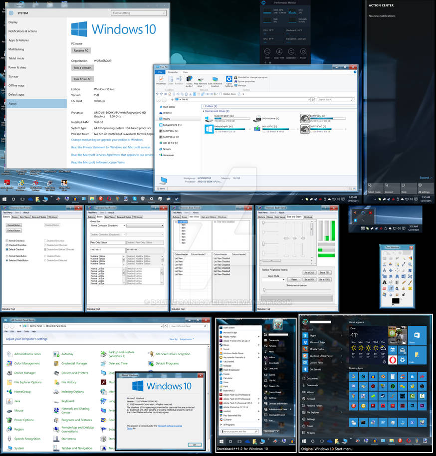 Windows 10 Threshold 2 skinning. by Double-Rainbow-Ei8ht on DeviantArt