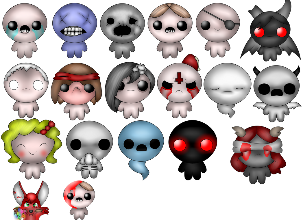 fan Art The Binding Of Isaac all Characters By CrisTheArtistFox On fan-art-the-binding-of-isaac-all-characters-by-cristheartistfox-on