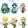 Vocaloid keychain samples