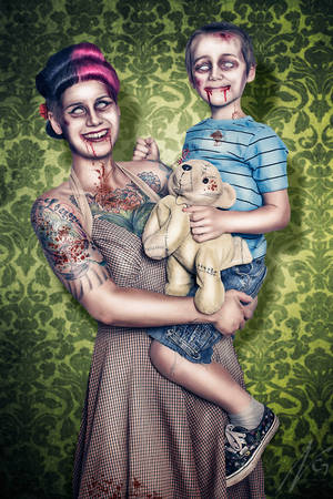 Zombie Cuddles by falt-photo