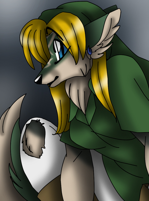 Female wolf anthro Link