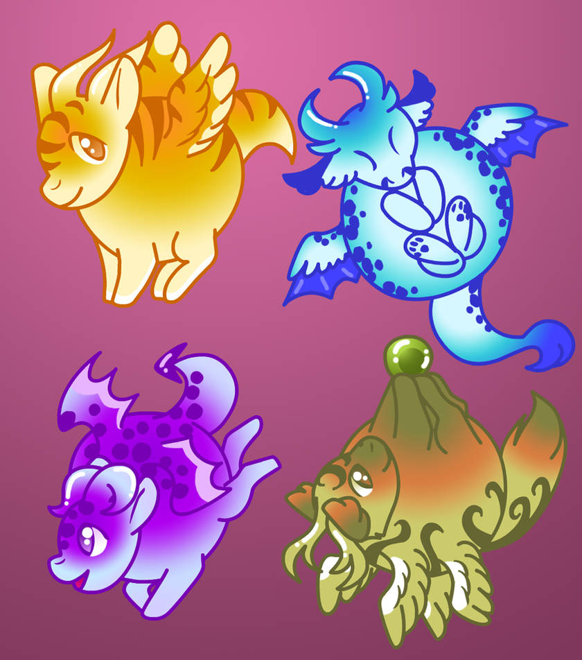 Mini Dragons by AkuOreo on DeviantArt