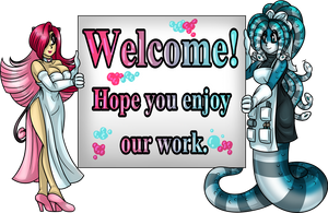 Ruby and Azura Welcome Banner