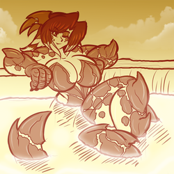 Lava Kaiju Girl Sketch