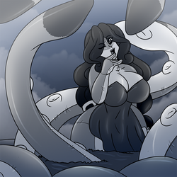 Kraken Pooltoy Monster Girl Sketch