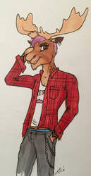 Harold the hipster moose