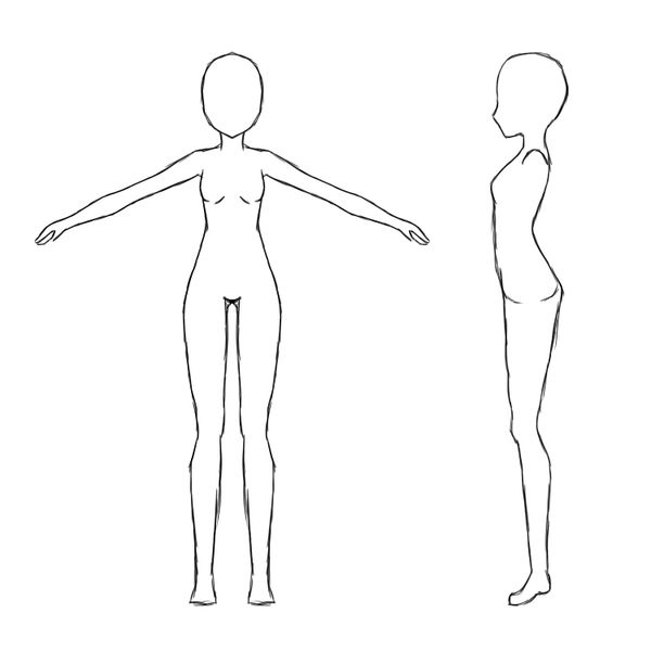 pic Anime Ref Sheet Base base female body reference sheet by