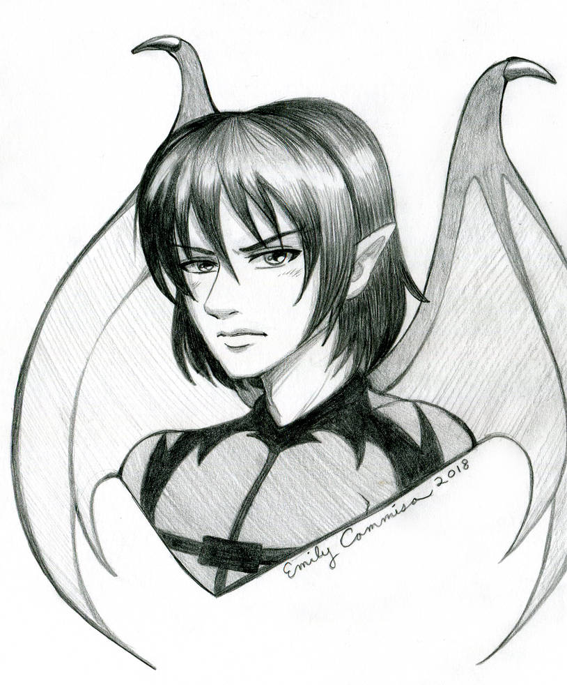 Macilent OC Portrait Sketch by EmilyCammisa