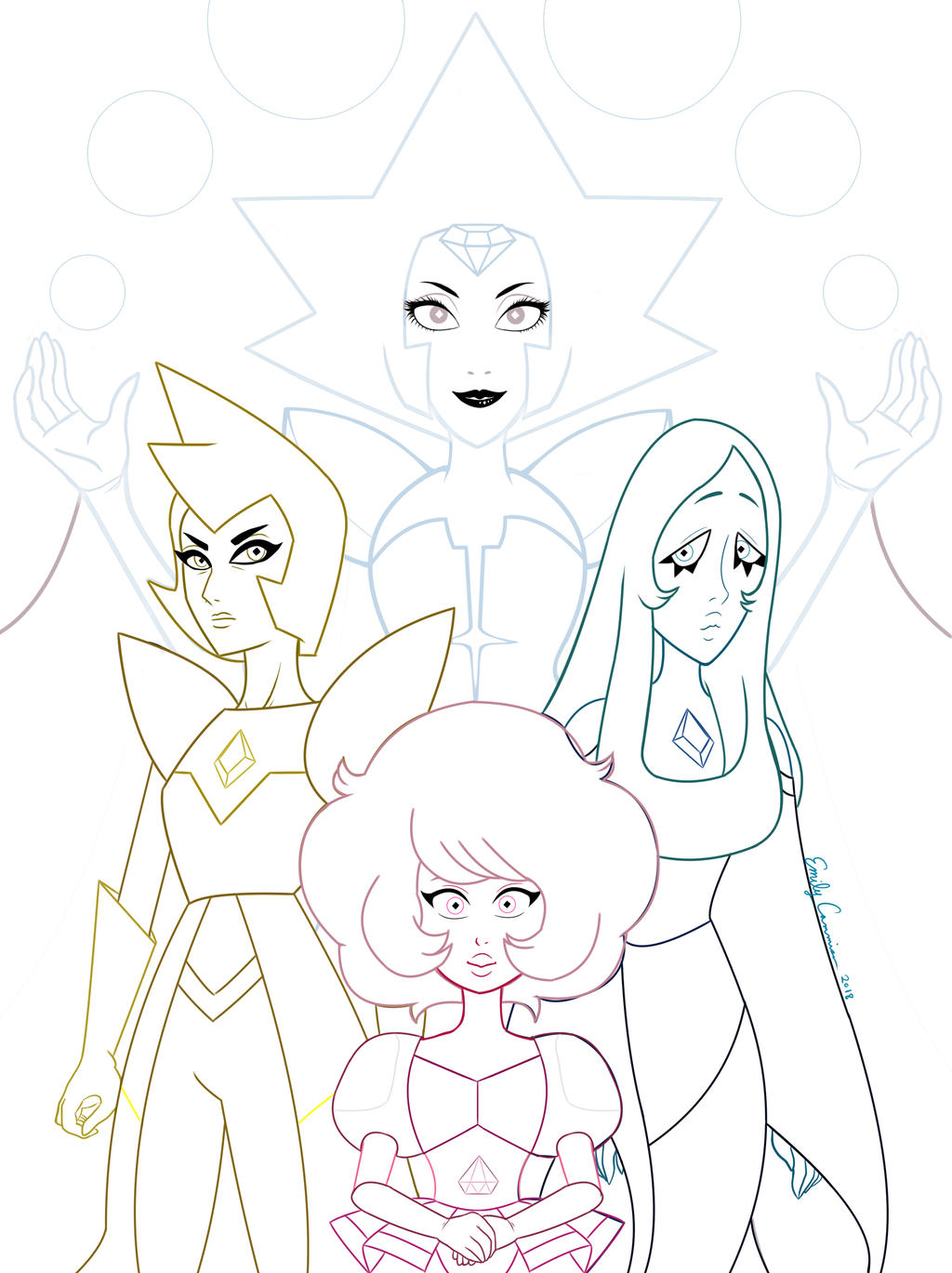 Diamond Authority Color Lineart by EmilyCammisa