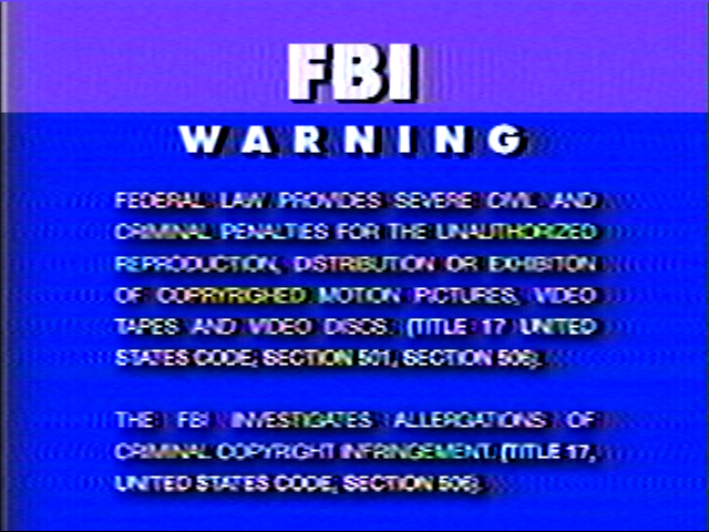 Fbi Warning Screen 20th Century Fox