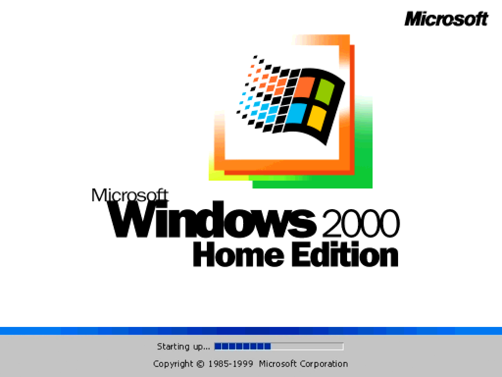 Windows 2000 Home Edition boot screen by UnitedWorldMedia on DeviantArt
