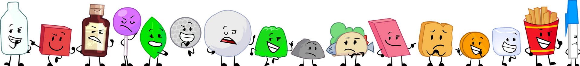 BFDI characters in Supernova Specialization poses by UnitedWorldMedia ...
