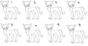 Free Adoptable Lineart (Sheet of 8) *Read Info*