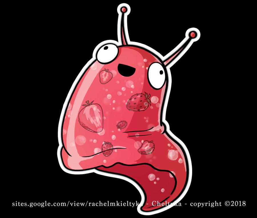 Slug Friends Redbubble Design - Strawberry Slug Friend! by AvocadoChell on DeviantArt