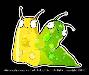 Redbubble Design - Lemon-Lime Slug Friend!