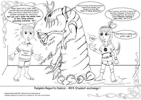 Pumpkin Reports Comics-#24 Student exchange !