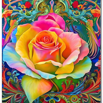 Rainbow Rose 2