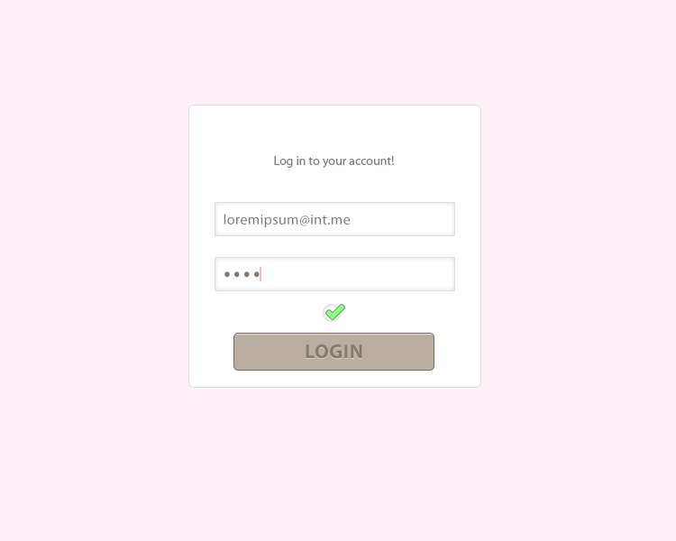 Vanilla minimal login