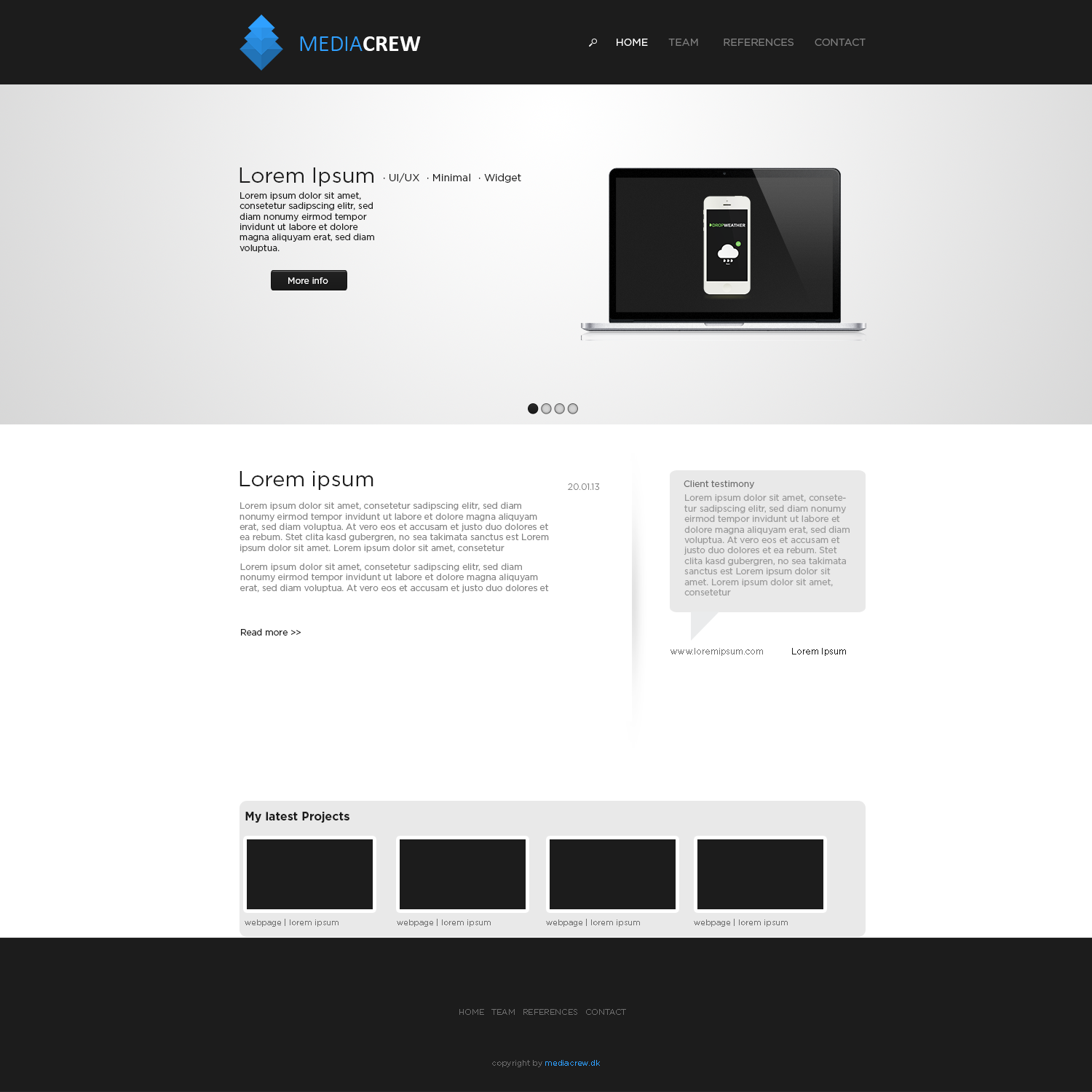 Mediacrew portfolio concept