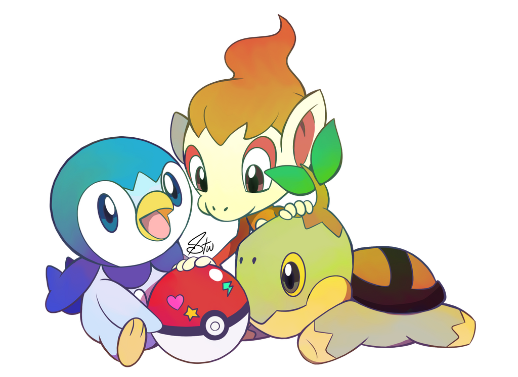 Gen4 Starters by Skuttlefish on DeviantArt