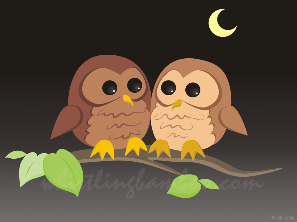 Owl Couple by whistlingbamboo on DeviantArt