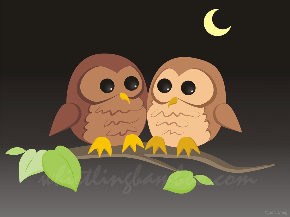 Owl Couple by whistlingbamboo on DeviantArt Owl Couple by whistlingbamboo on DeviantArt