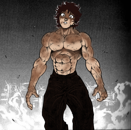 Baki Hanma colored in anime style : r/Grapplerbaki