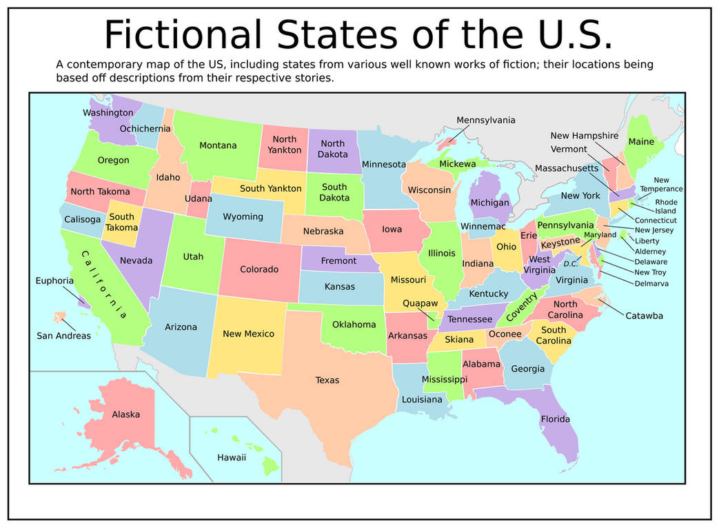 Fictional States Of The U S By Tullamareena On DeviantArt fictional-states-of-the-u-s-by-tullamareena-on-deviantart
