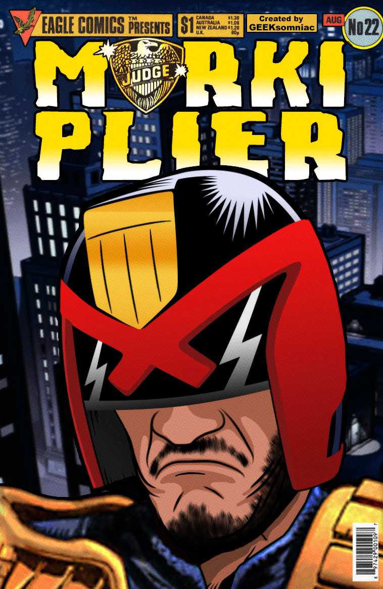Judge Markiplier - Judge Dredd comic cover parody