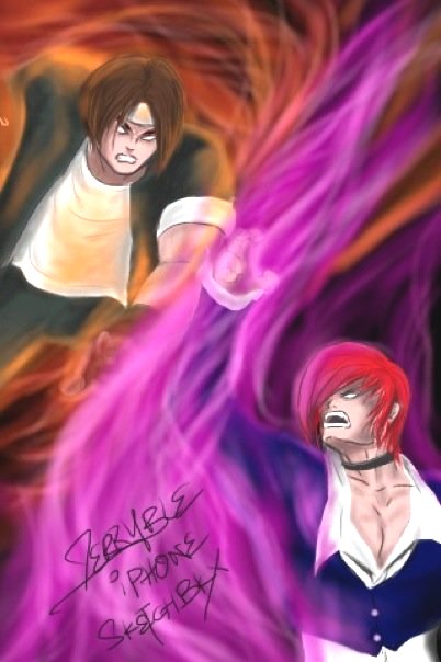 iphonesketchbkx: Kyo vs Iori