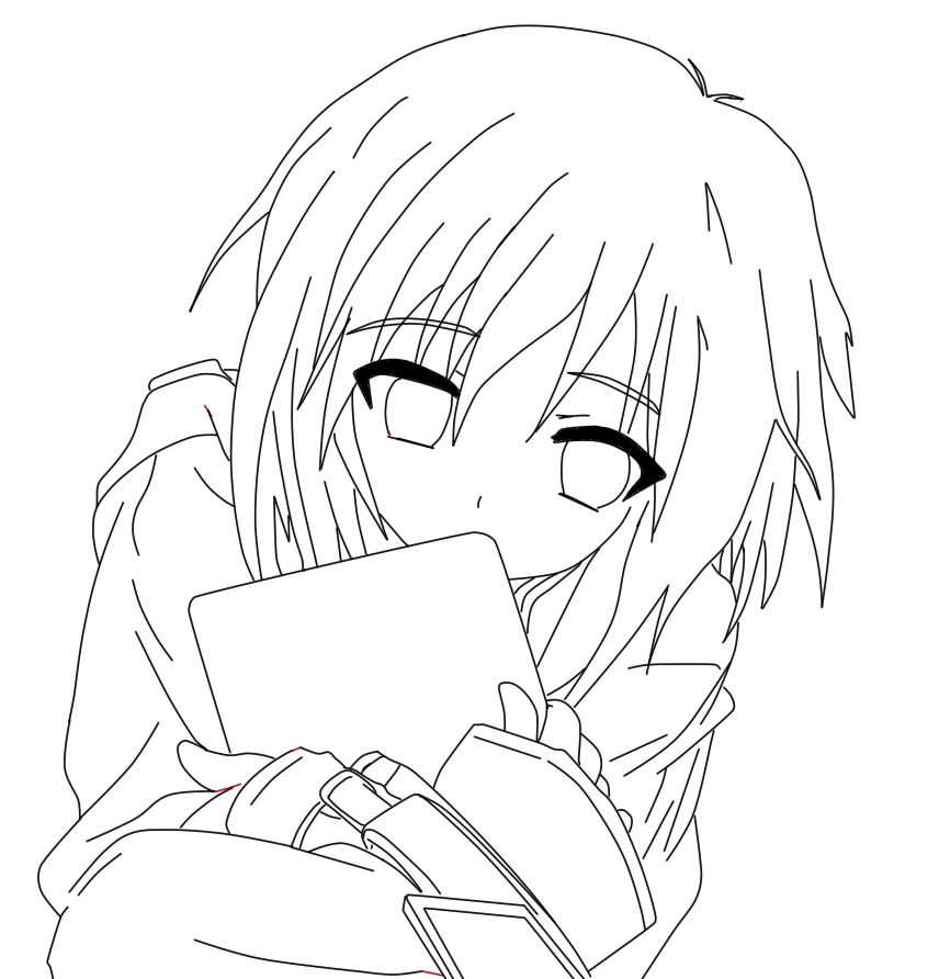 Download Cute Anime Girl- Line art by dancinpencil on DeviantArt