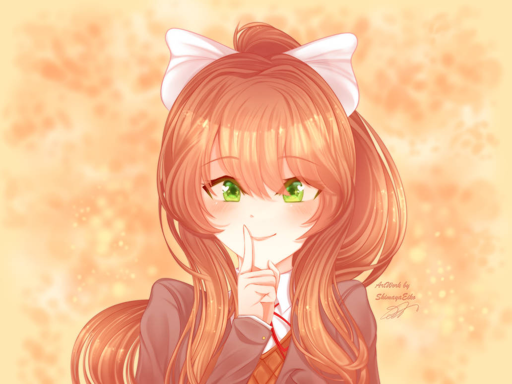 Our Little Secret Monika Fan Art By ShimayaEiko On DeviantArt our-little-secret-monika-fan-art-by-shimayaeiko-on-deviantart