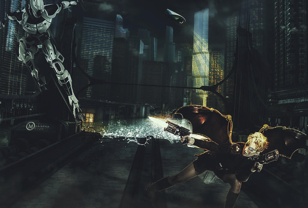 Cyberpunk fight by Mahhona Cyberpunk fight by Mahhona