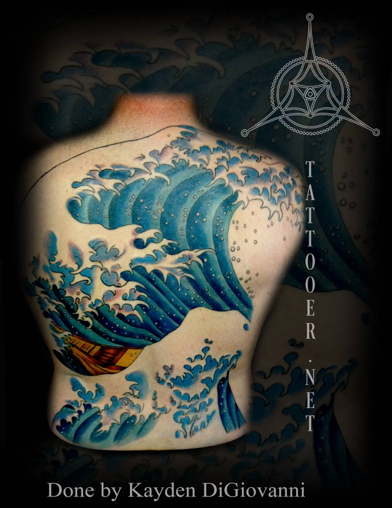 The Great Wave Backpiece tattoo by kayden7 on DeviantArt