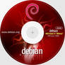 Debian 7 32bit CD-DVD Label 300dpi
