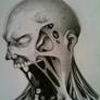 pencil drawing of a zombie !