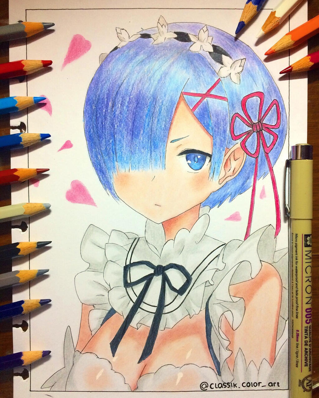Colouring Rem Rem..re:zero by classikcolorart on DeviantArt