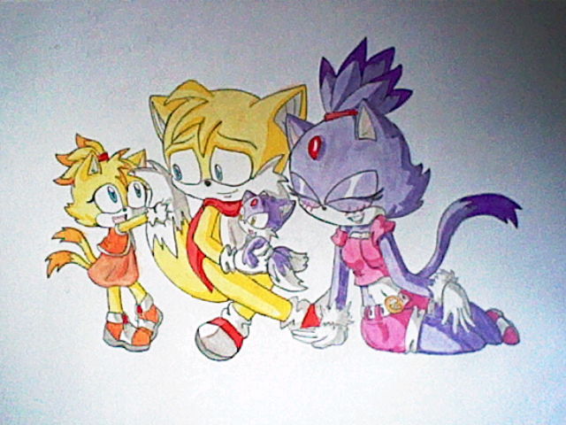 Tails The Fox And Blaze The Cat