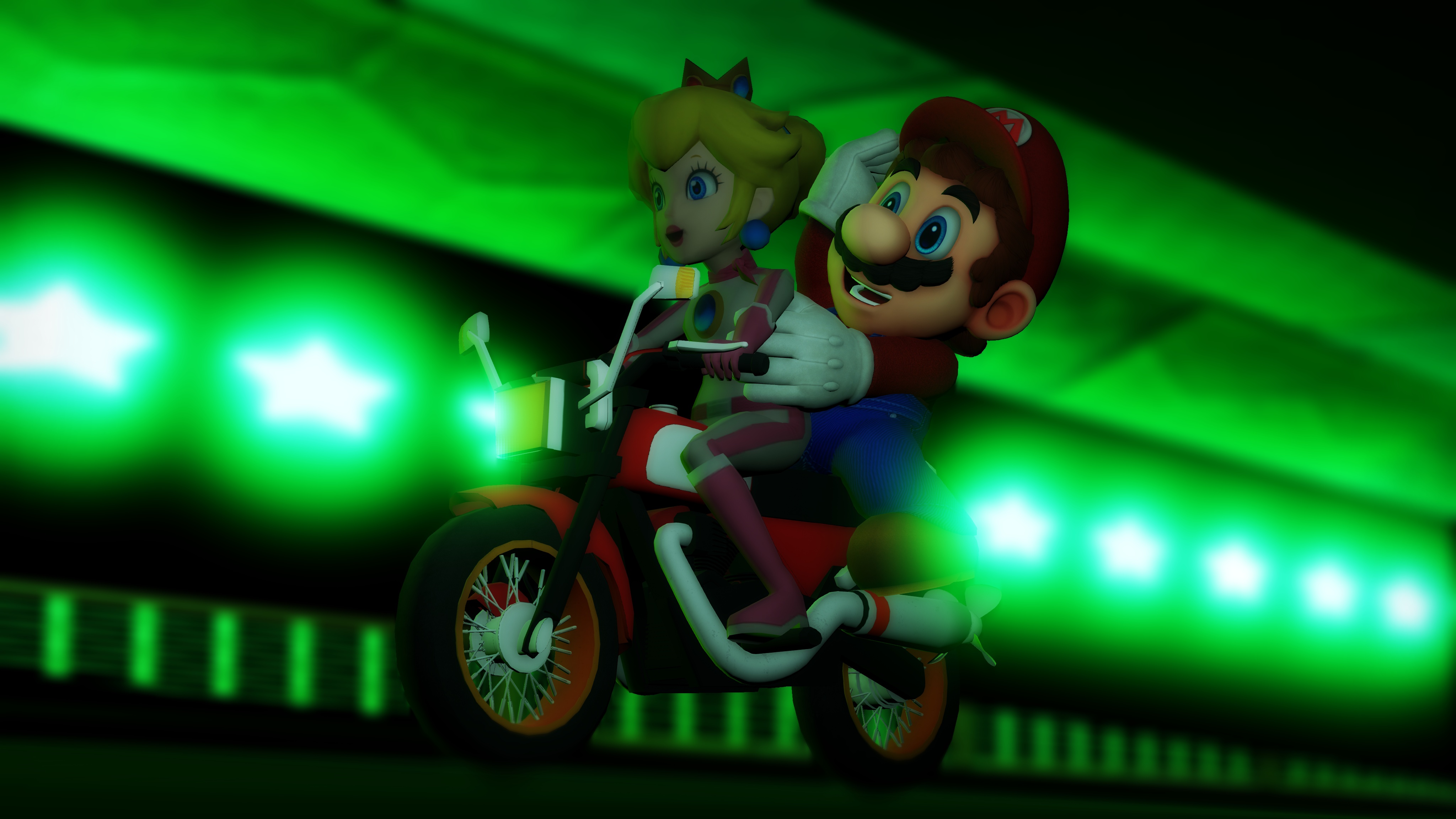 Biker Peach And Mario Riding Bike by DawidGolaszewski on DeviantArt