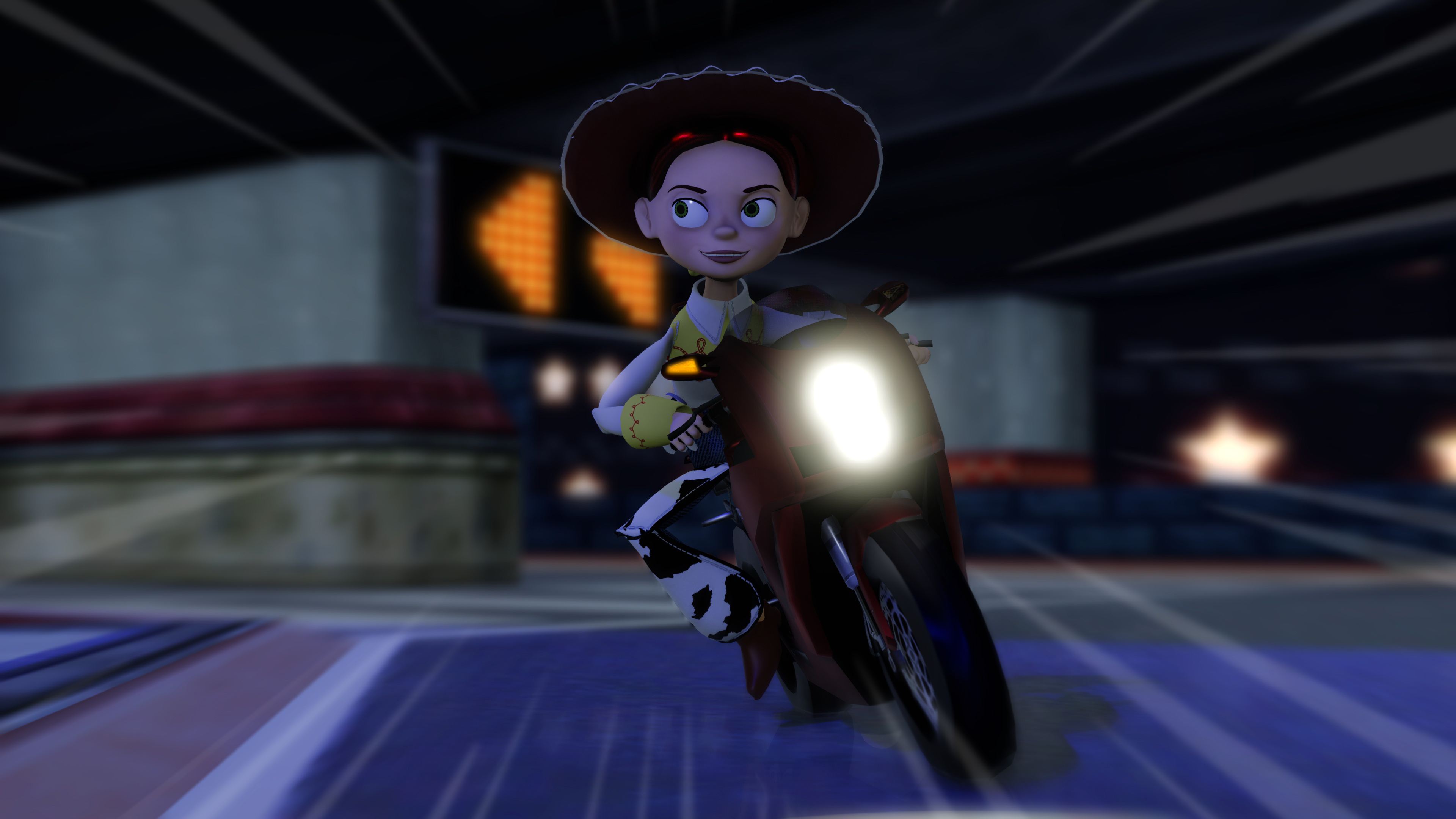Jessie Racing to Motorcycle by DawidGolaszewski on DeviantArt