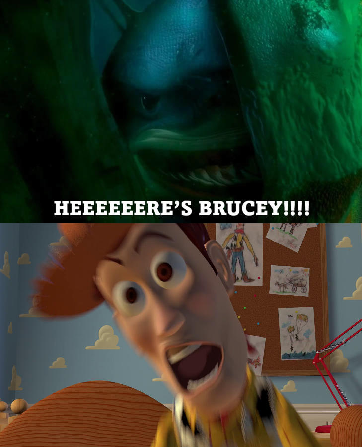 Bruce Scared Deviantart Bruce Scares Woody by DawidGolaszewski on DeviantArt