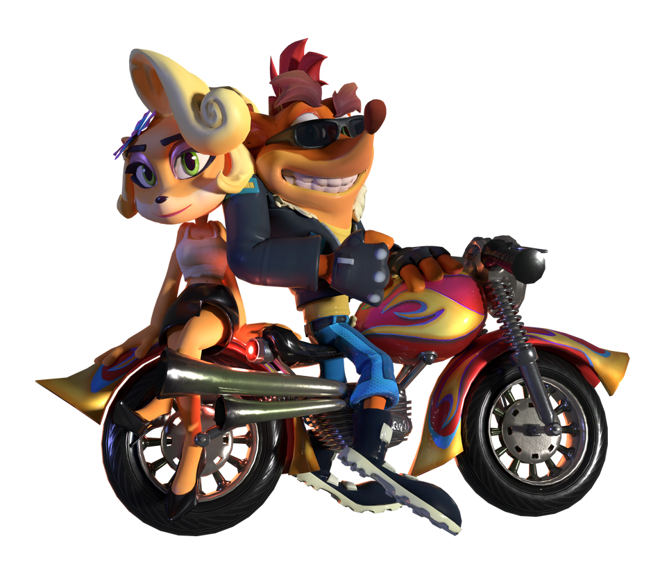 Bicycle Rider Back Coco CB3 - Crash and Coco in Bike Render by DawidGolaszewski on DeviantArt