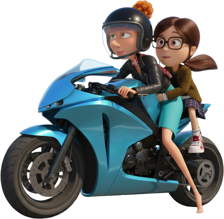 Deviantart Riding Motorcycle Lucy and Margo on Motorcycle Render PNG 30 by DawidGolaszewski on ...