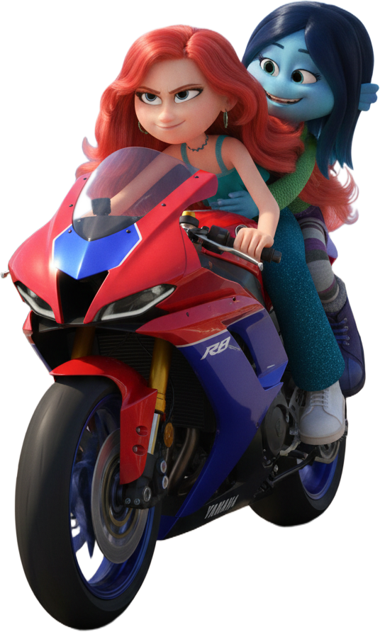 Ruby and Chelsea Ride a her Motorcycle PNG 4 by DawidGolaszewski on ...