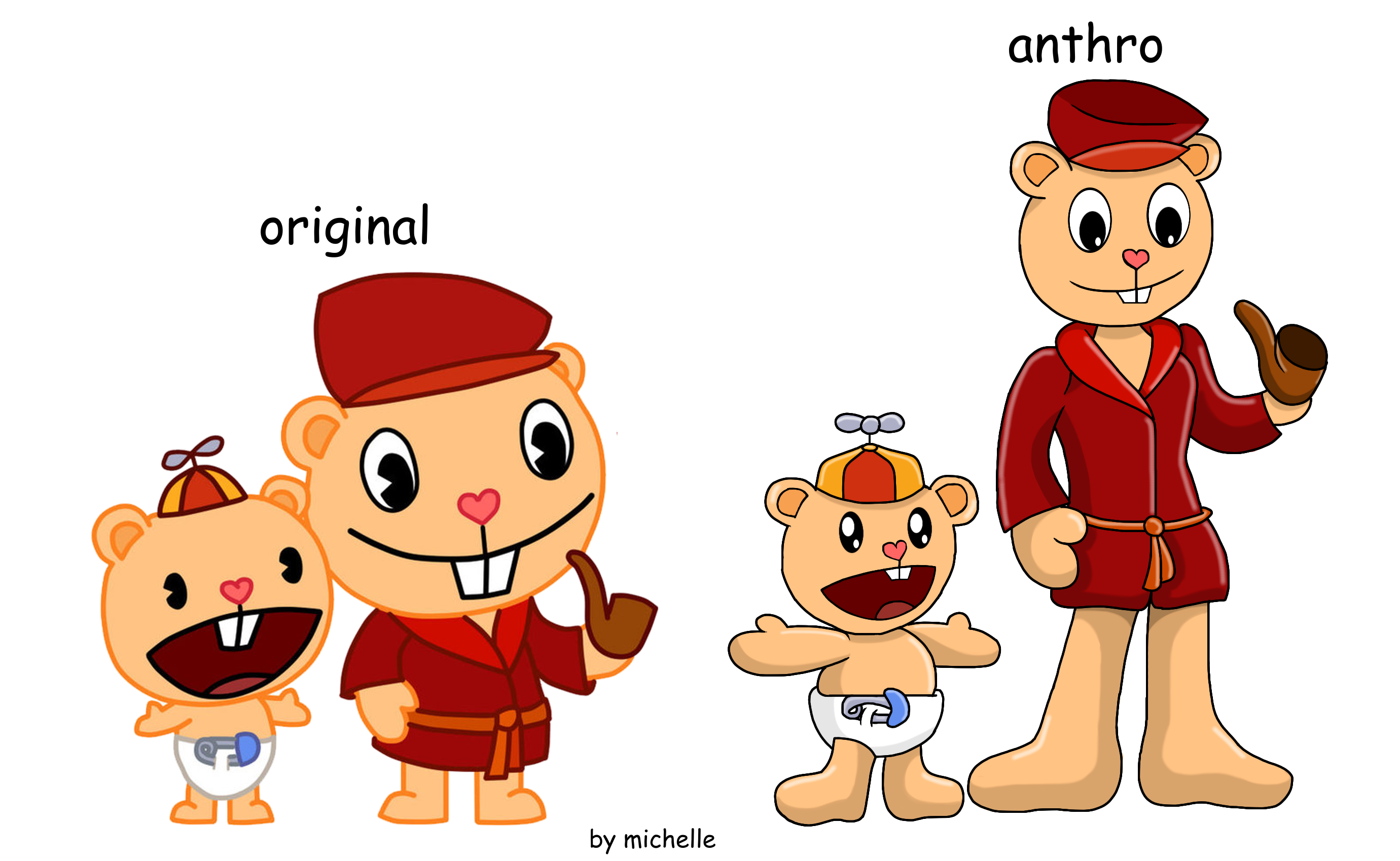 Happy Tree Friends: Pop and Cub by michelle-bandi-wolf on DeviantArt