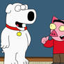 Brian Griffin and Spanky Ham