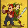 Mario and Link.